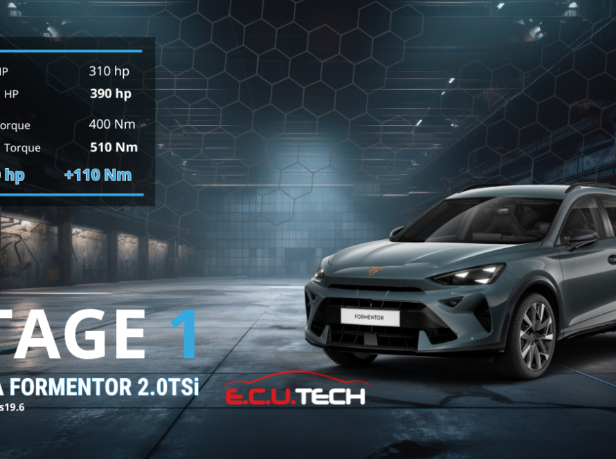 Cupra Formentor 2.0 TSI Stage 1 Tuning από την Ecutech - Αύξηση Ιπποδύναμης και Ροπής με ECU Simos19.6
